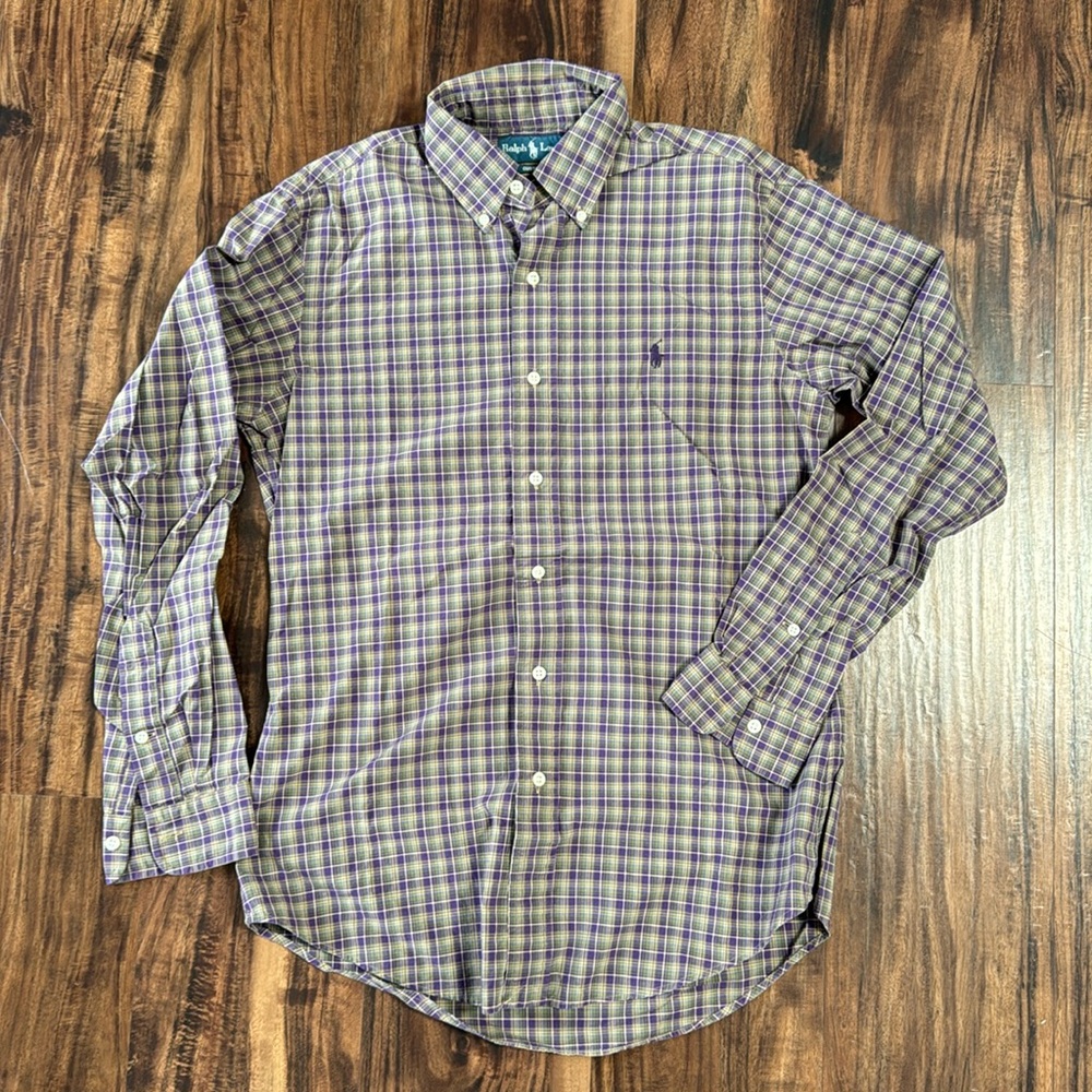Men’s Ralph Lauren Button down plaid shirt -Small